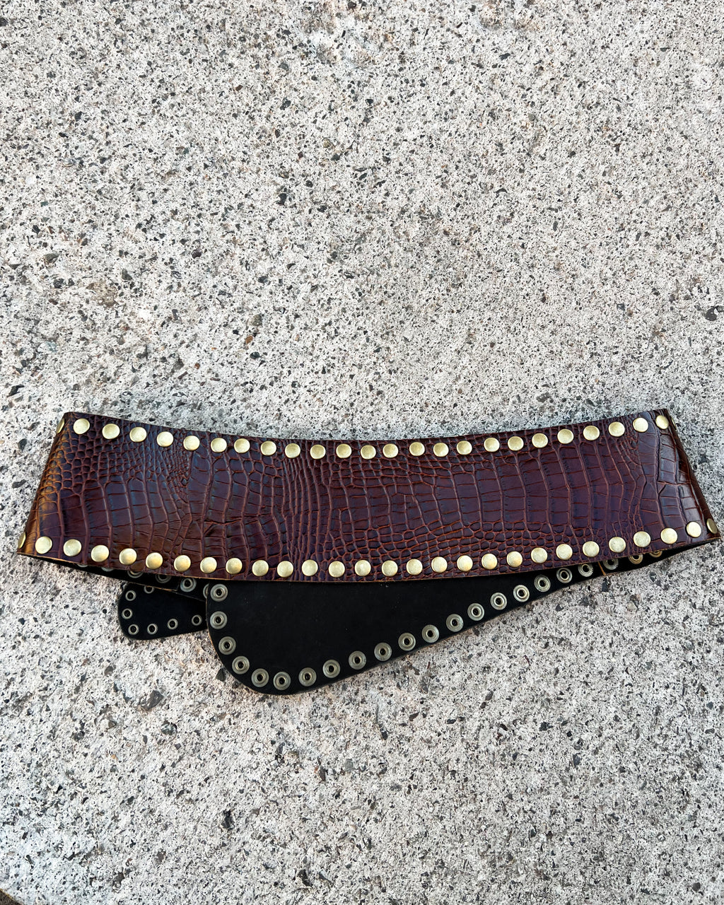 CINTURÓN YK2/ CROCO CAMEL